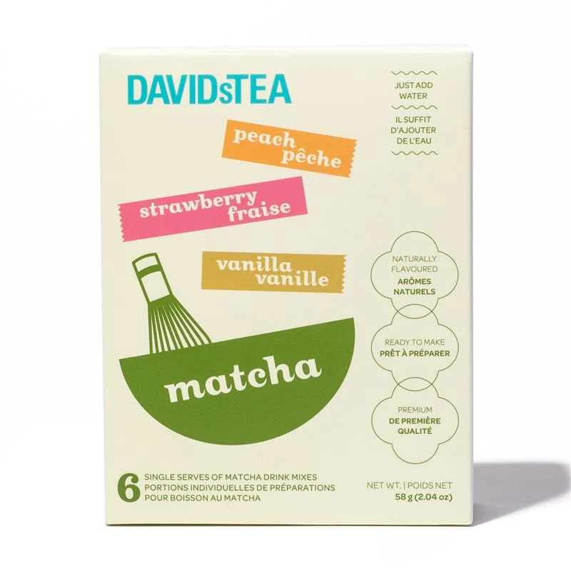DAVIDsTEA Flavoured Matcha Single Serve Variety Pack Tea