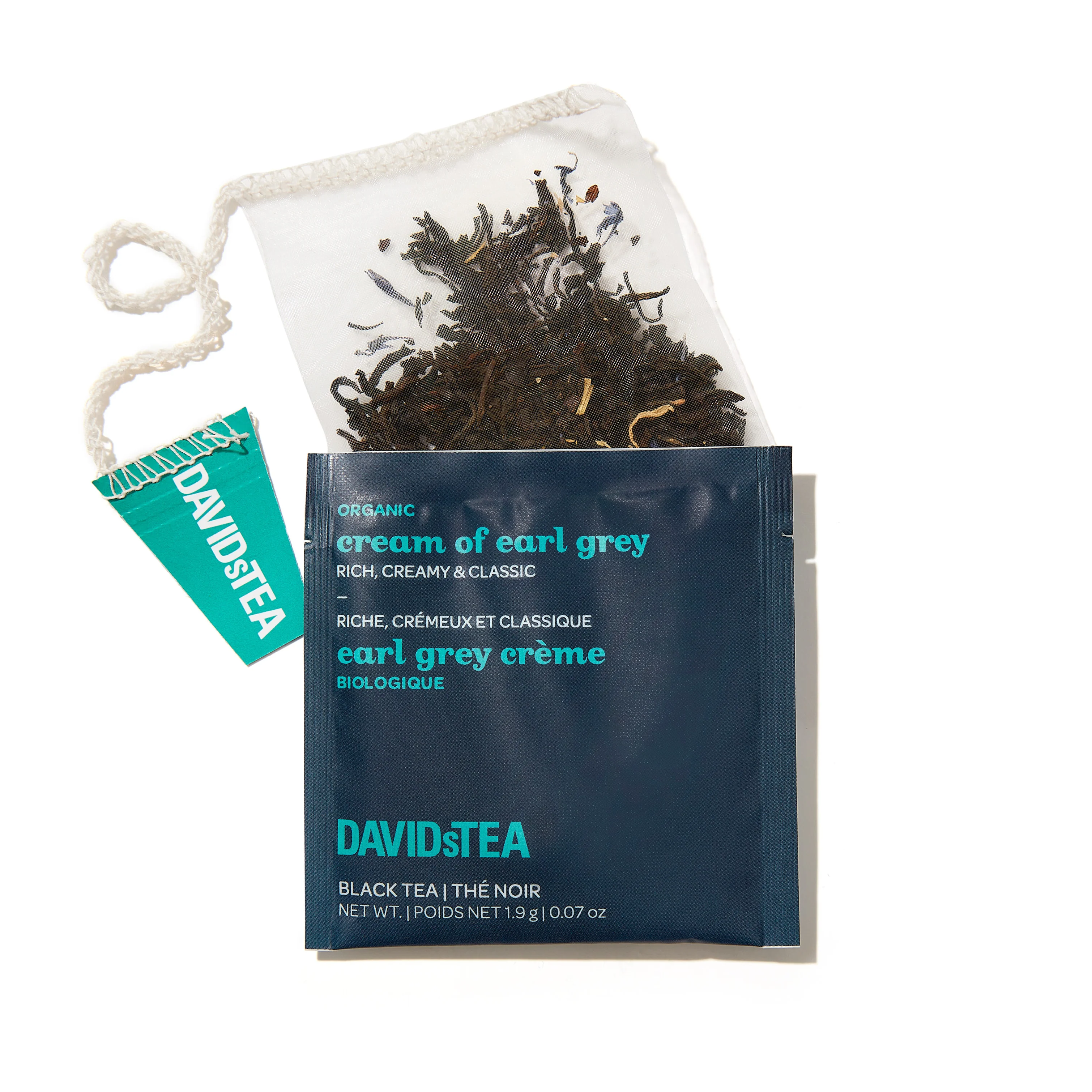 DAVIDsTEA Organic Cream of Earl Grey Tea Pack of 25 Sachets - Image 2