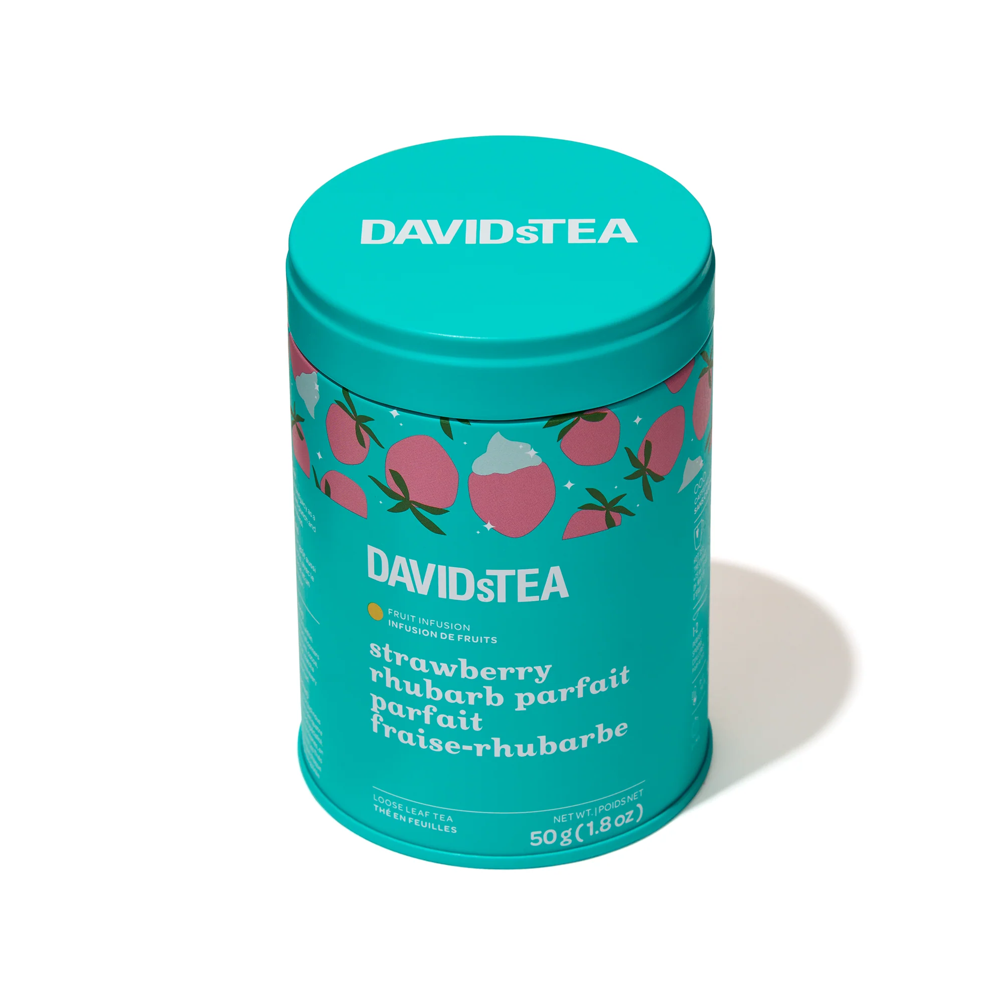 DAVIDsTEA Strawberry Rhubarb Parfait Tea Printed Tin - Image 2
