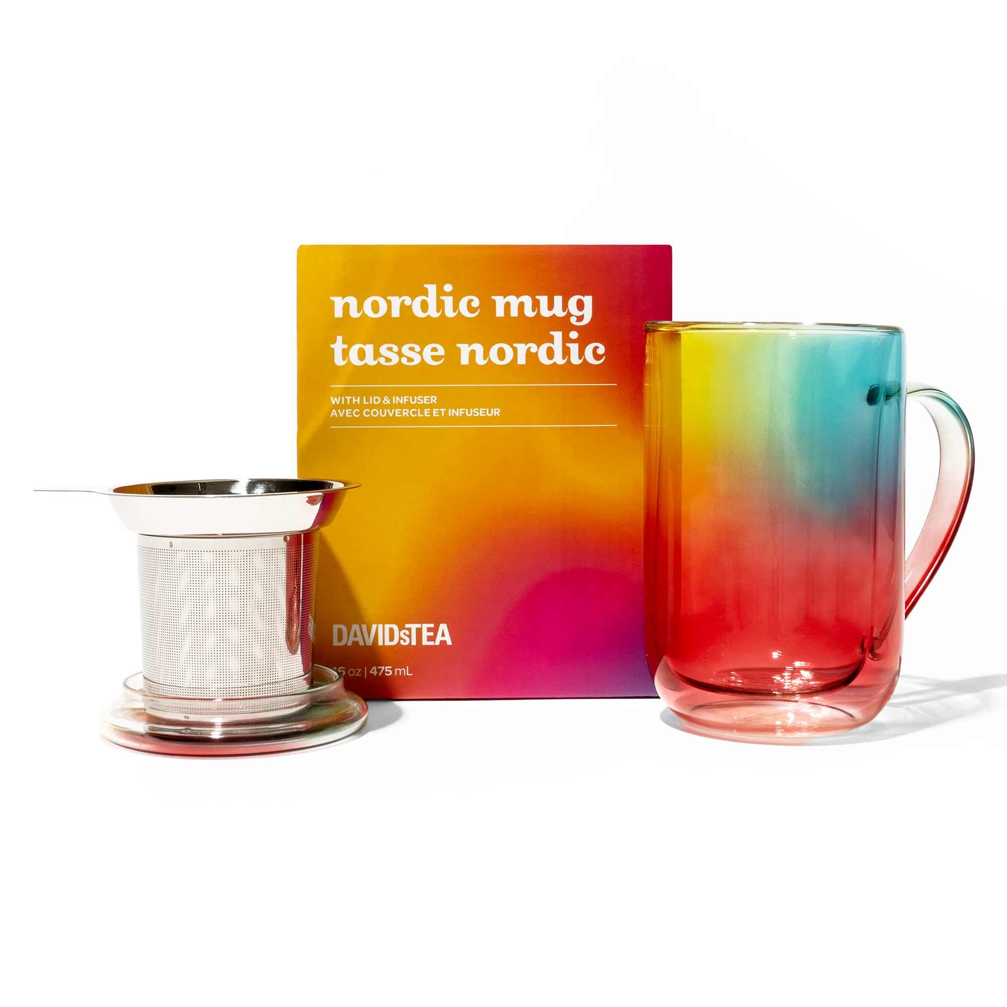 DAVIDsTEA Rainbow Glow Double Walled Nordic Mug Cup