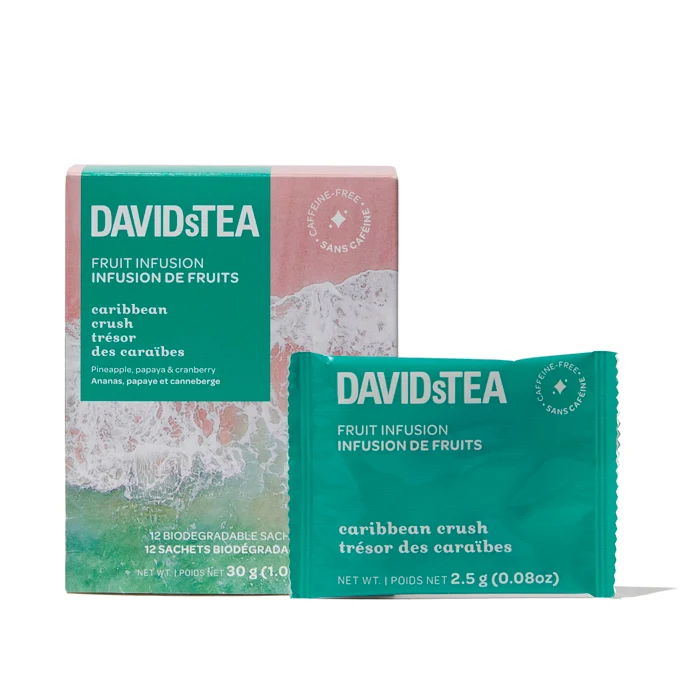 DAVIDsTEA Caribbean Crush Tea Pack of 12 Sachets — SKU SB-FB6799-3E766684BD8498