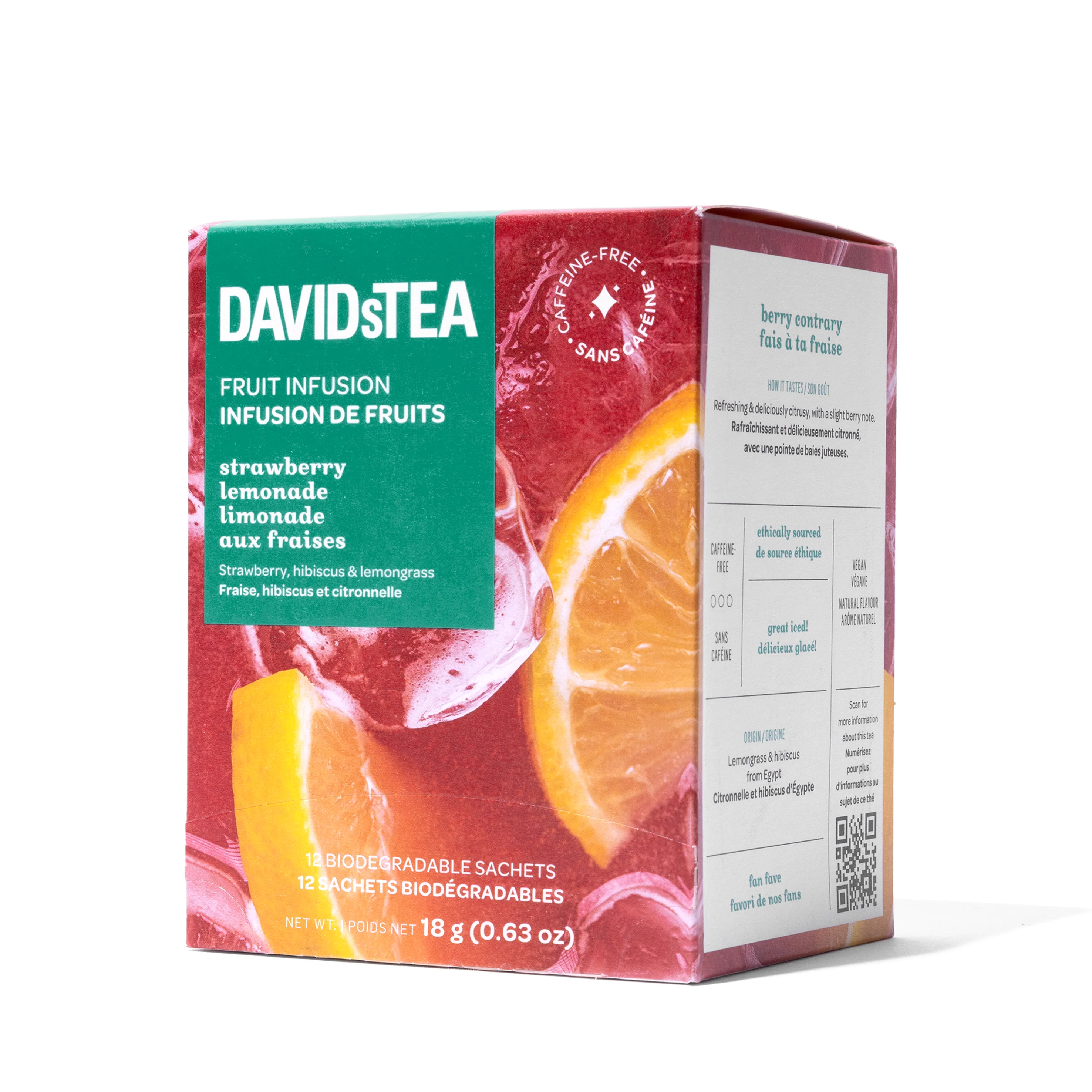 DAVIDsTEA Strawberry Lemonade Tea Pack of 12 Sachets — SKU SB-FB6799-73E75CF98918F7 - Image 3
