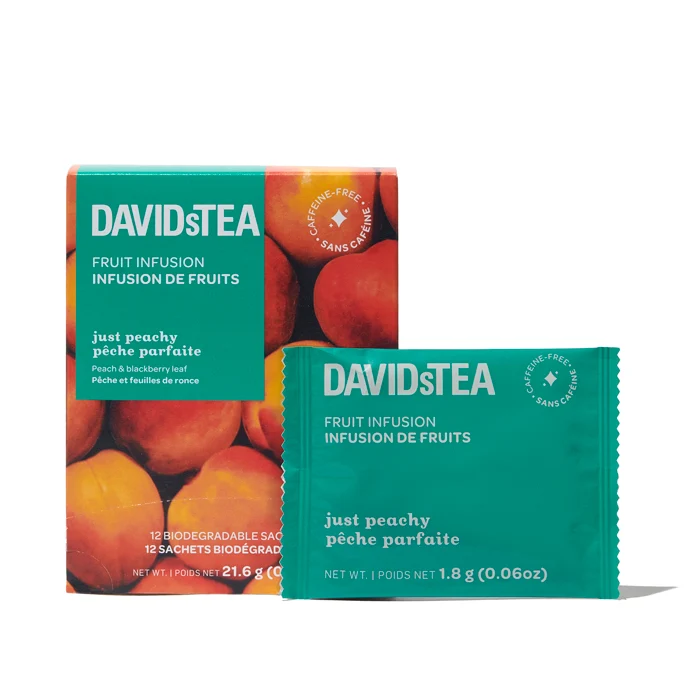 DAVIDsTEA Just Peachy Tea Pack of 12 Sachets — SKU SB-FB6799-0CFC3F57E6DE22