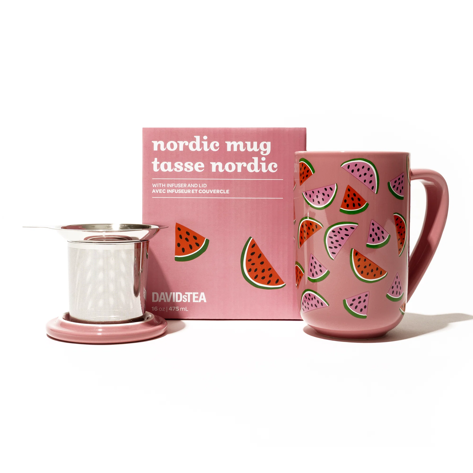 DAVIDsTEA Pink Watermelon Nordic Mug — SKU SB-FB6799-828944832814B9 Cup